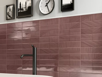 DECORLINE STRIPEBRICK MAUVE - White-paste wall tiles by CERAMICA SANT'AGOSTINO - view 2